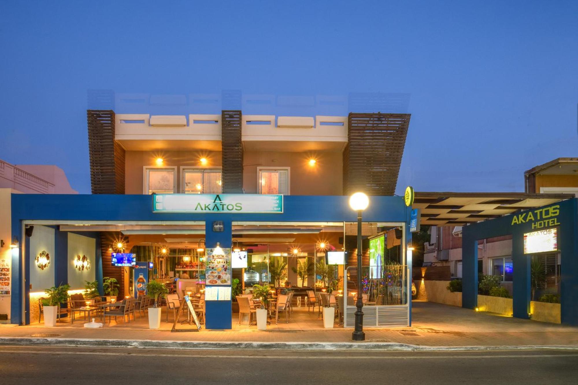 Akatos Hotel Agia Marina Buitenkant foto